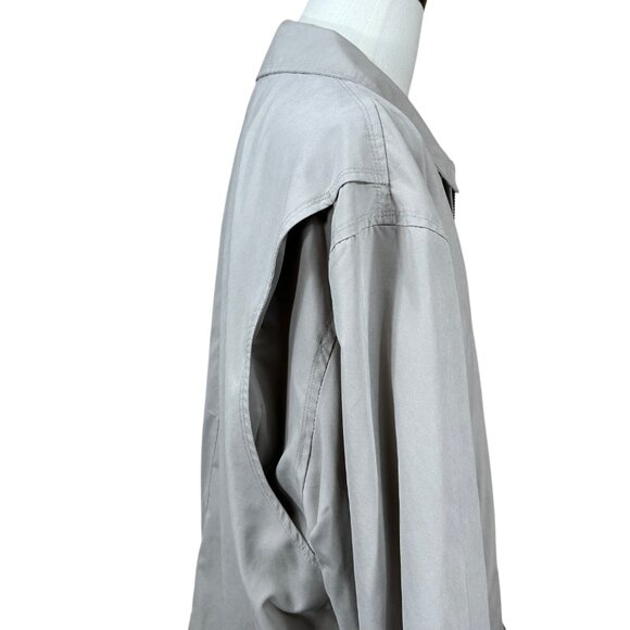 London Fog Gray Golf Microfiber Full Zip 7 Pocket Windbreaker Jacket Size XL - Picture 4 of 15